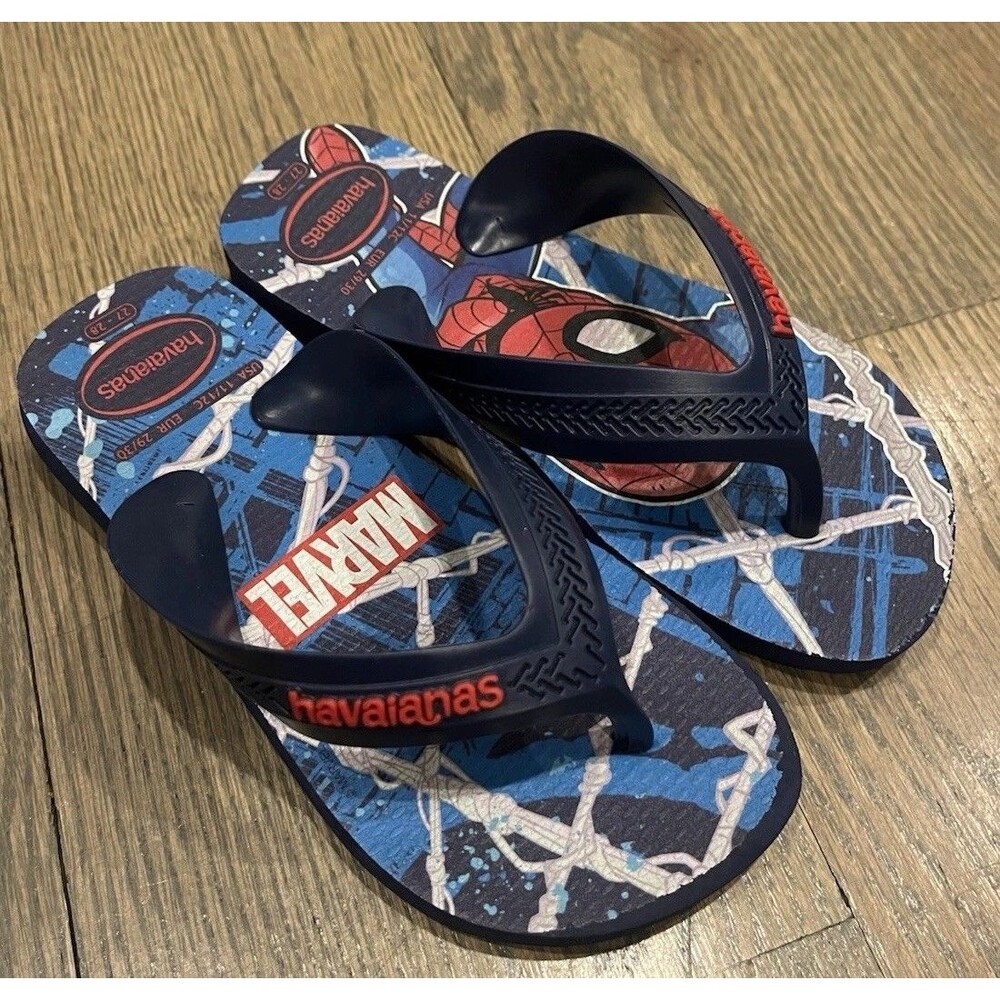 Havaianas Toddler unisex Top Marvel Classics Spiderman Flip Flop Navy 11/12C